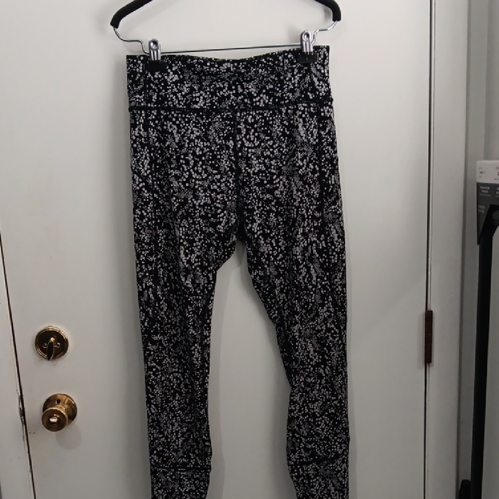 lululemon athletica Black and White Patterned Leggings
